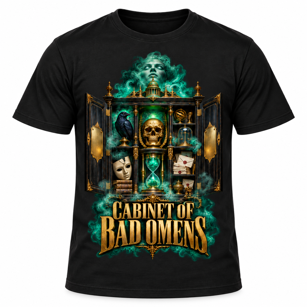 CABINET OF BAD OMENS — Men's Crew Neck T-Shirt — front