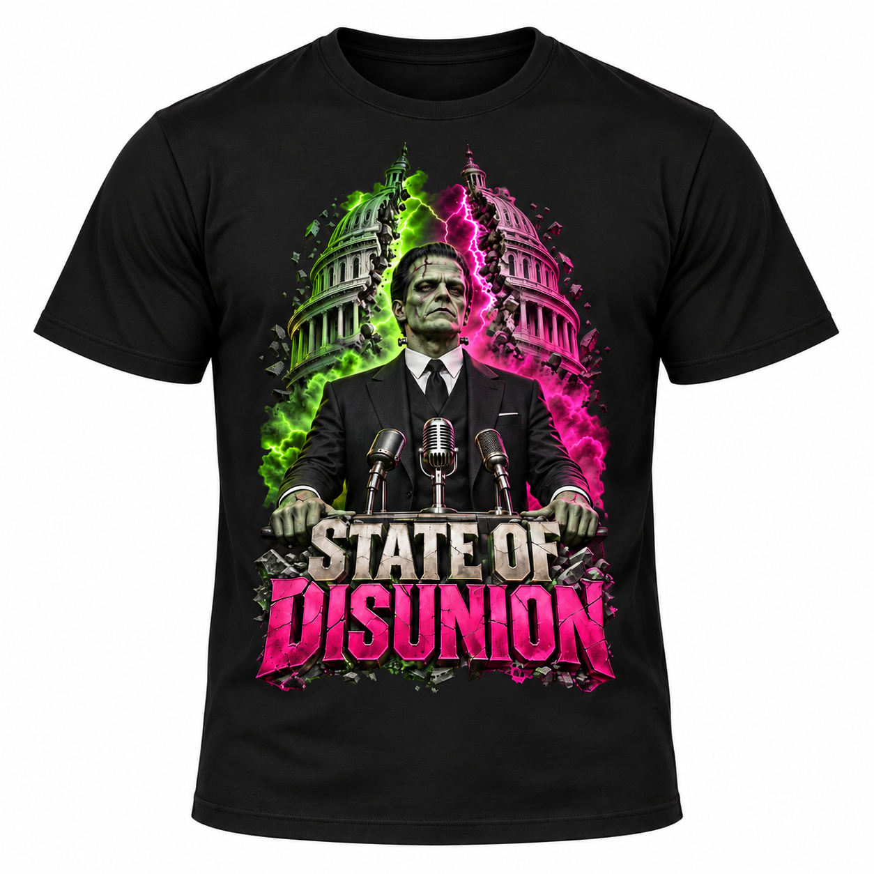 STATE OF DISUNION — Men's Crew Neck T-Shirt — front