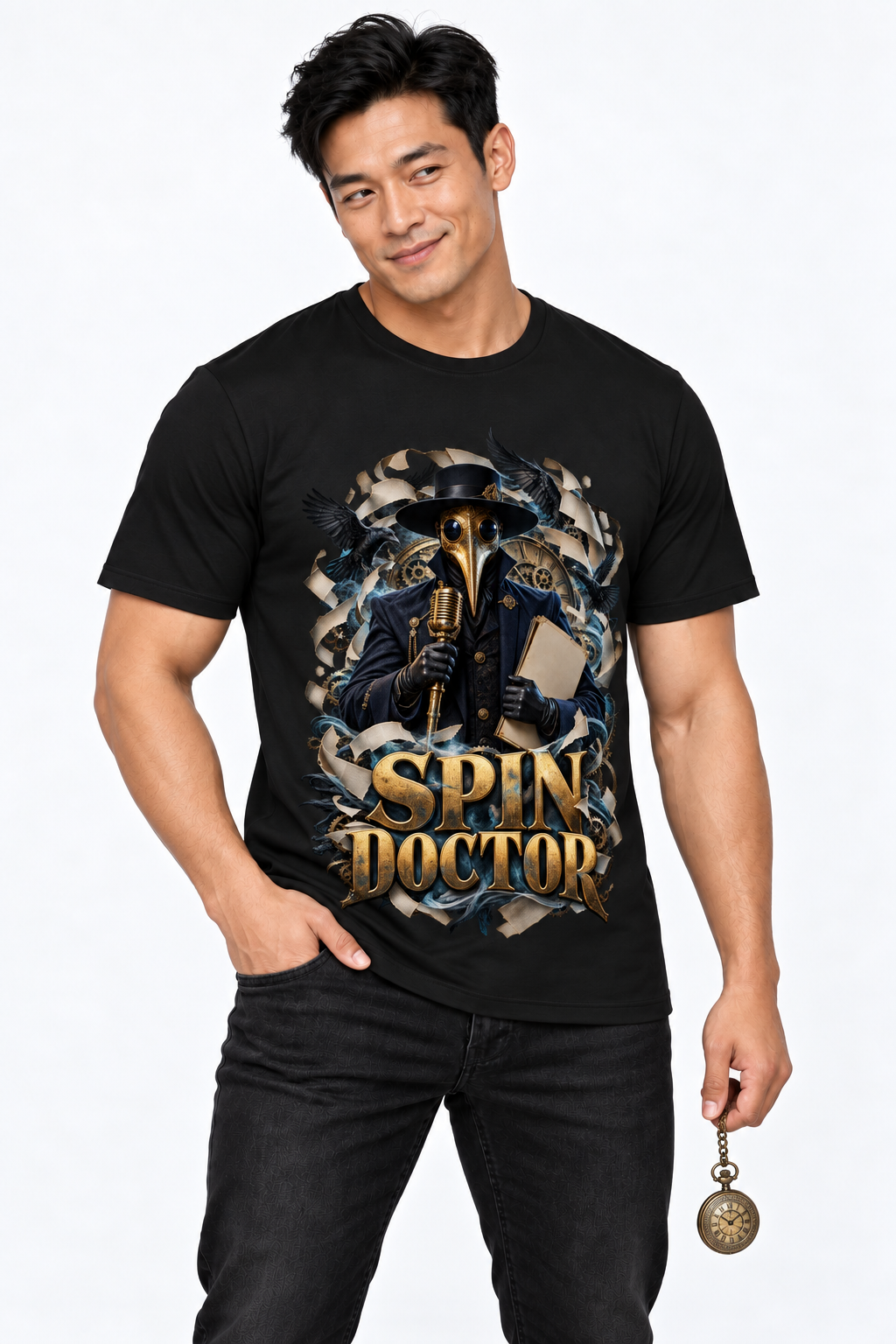 SPIN DOCTOR — Men's Crew Neck T-Shirt — model front