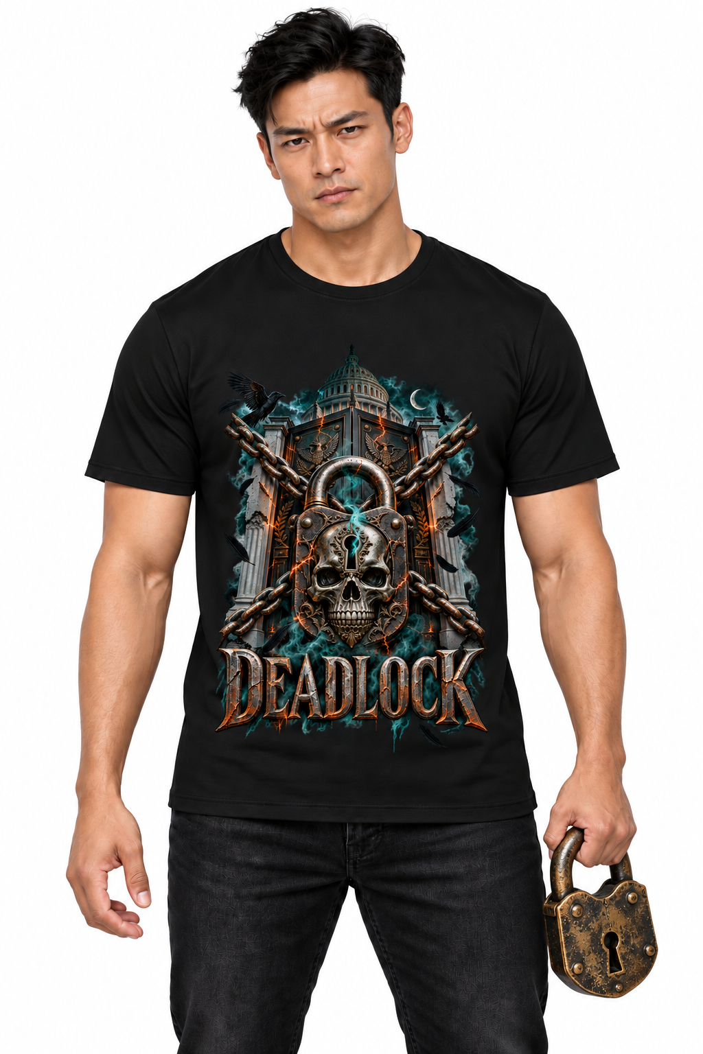 DEADLOCK — Men's Crew Neck T-Shirt — model front