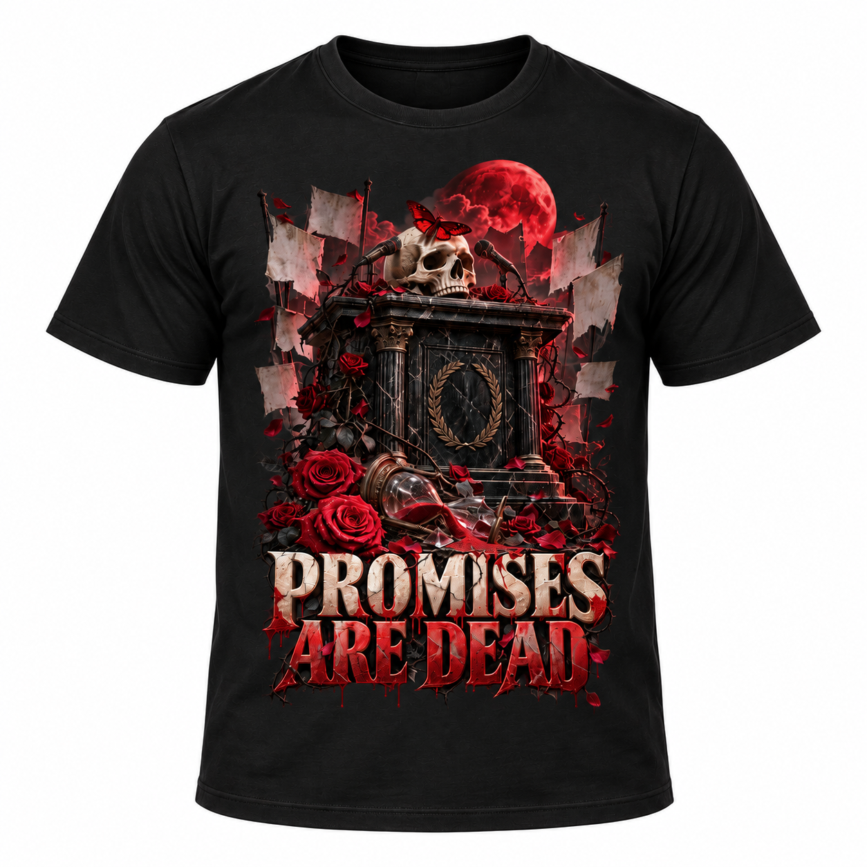 PROMISES ARE DEAD — Men's Crew Neck T-Shirt — front