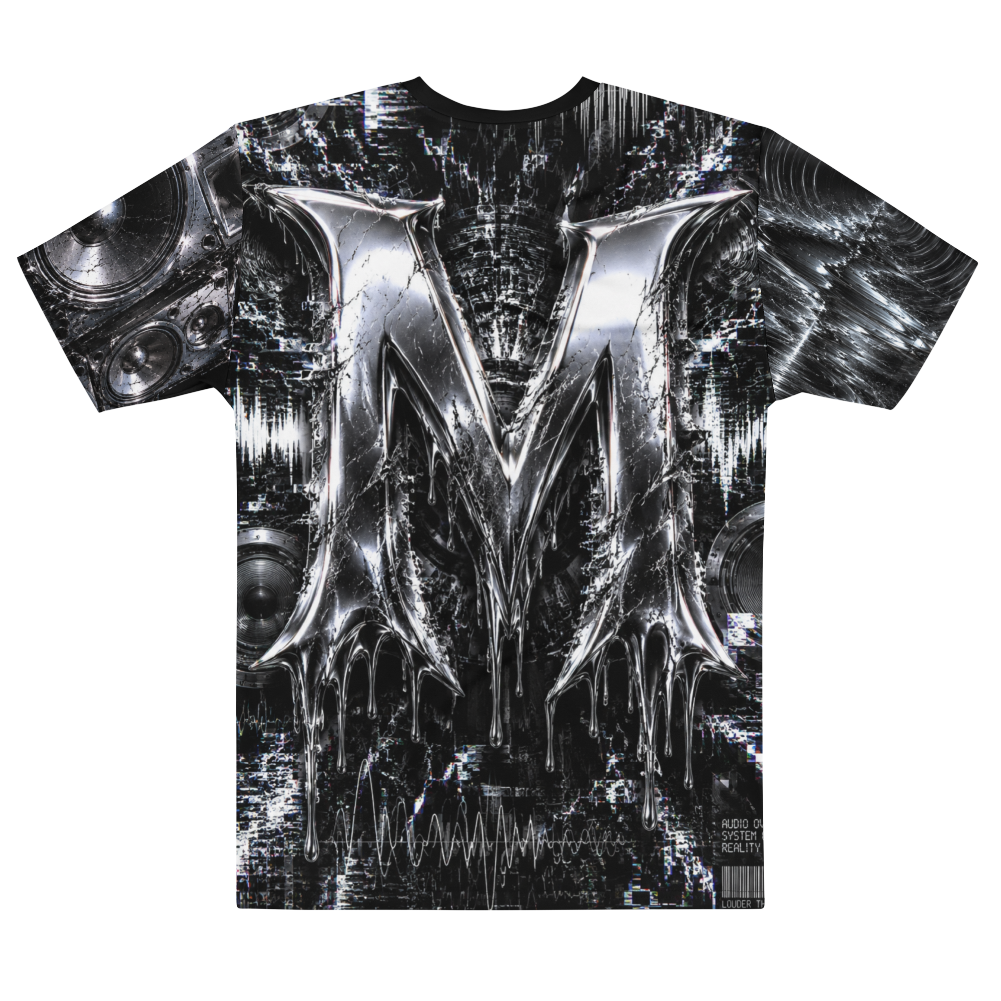 Turn Up The Music — Men's Crew Neck T-Shirt — back