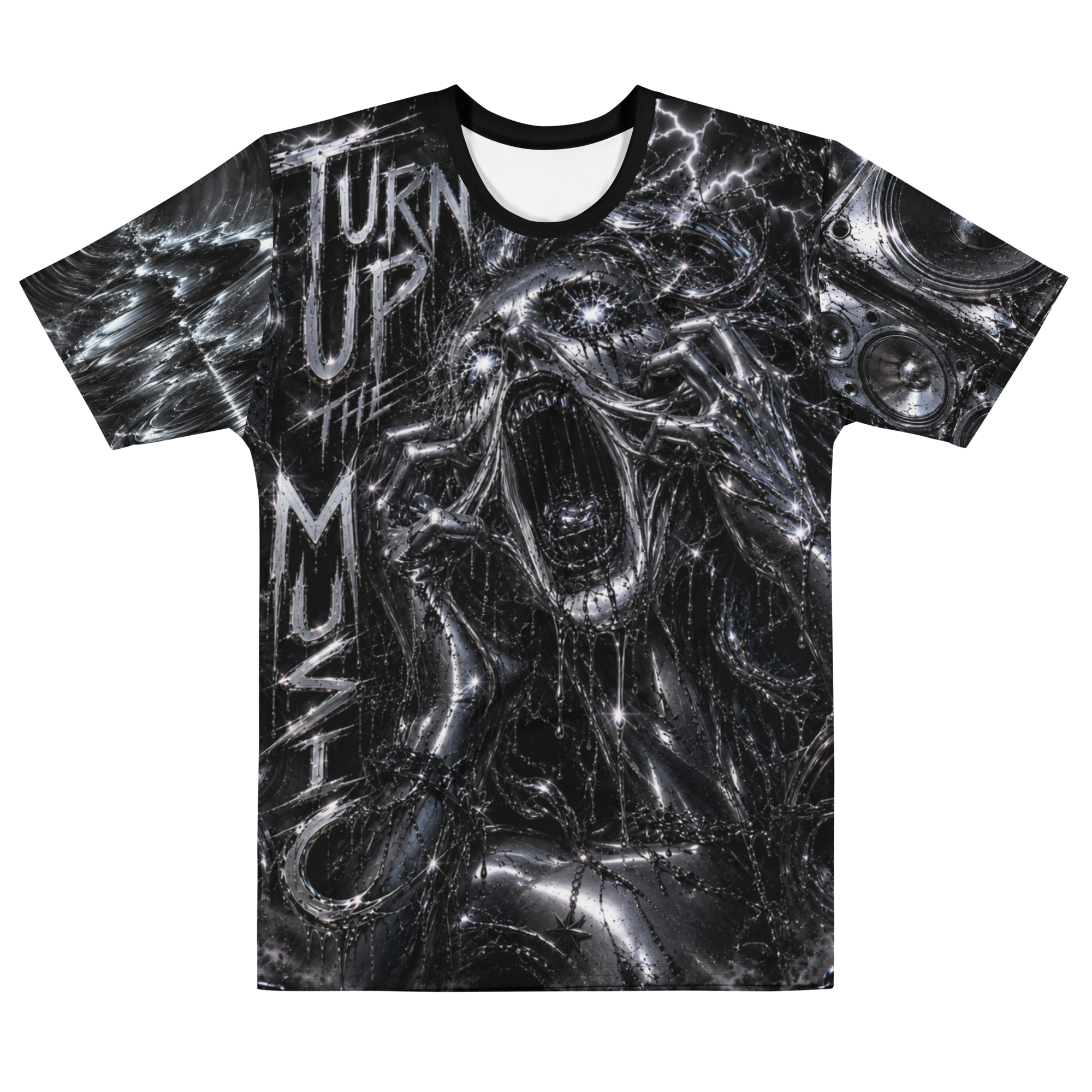 Turn Up The Music — Men's Crew Neck T-Shirt — front