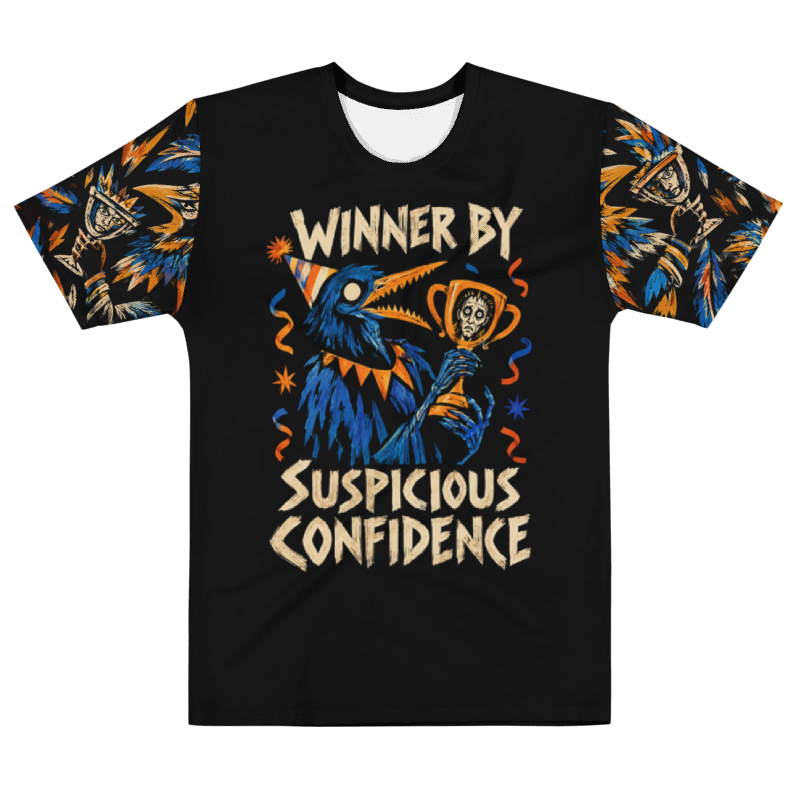 Suspicious Confidence — Men's Crew Neck T-Shirt — front