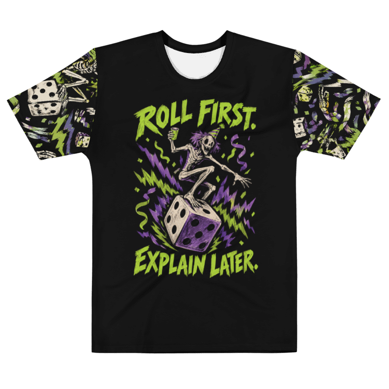 Roll First — Men's Crew Neck T-Shirt — front