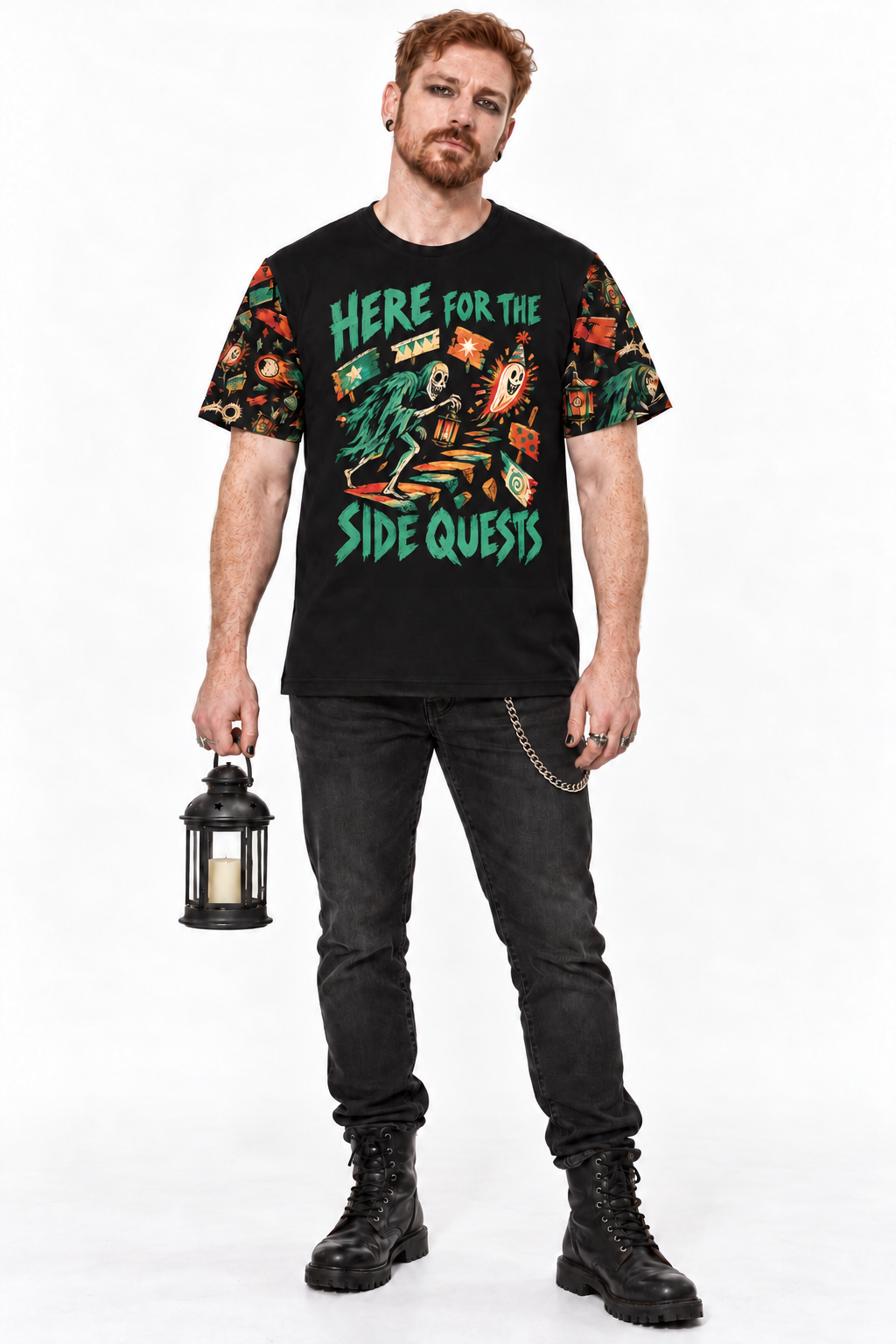 Side Quest Society — Men's Crew Neck T-Shirt — model front