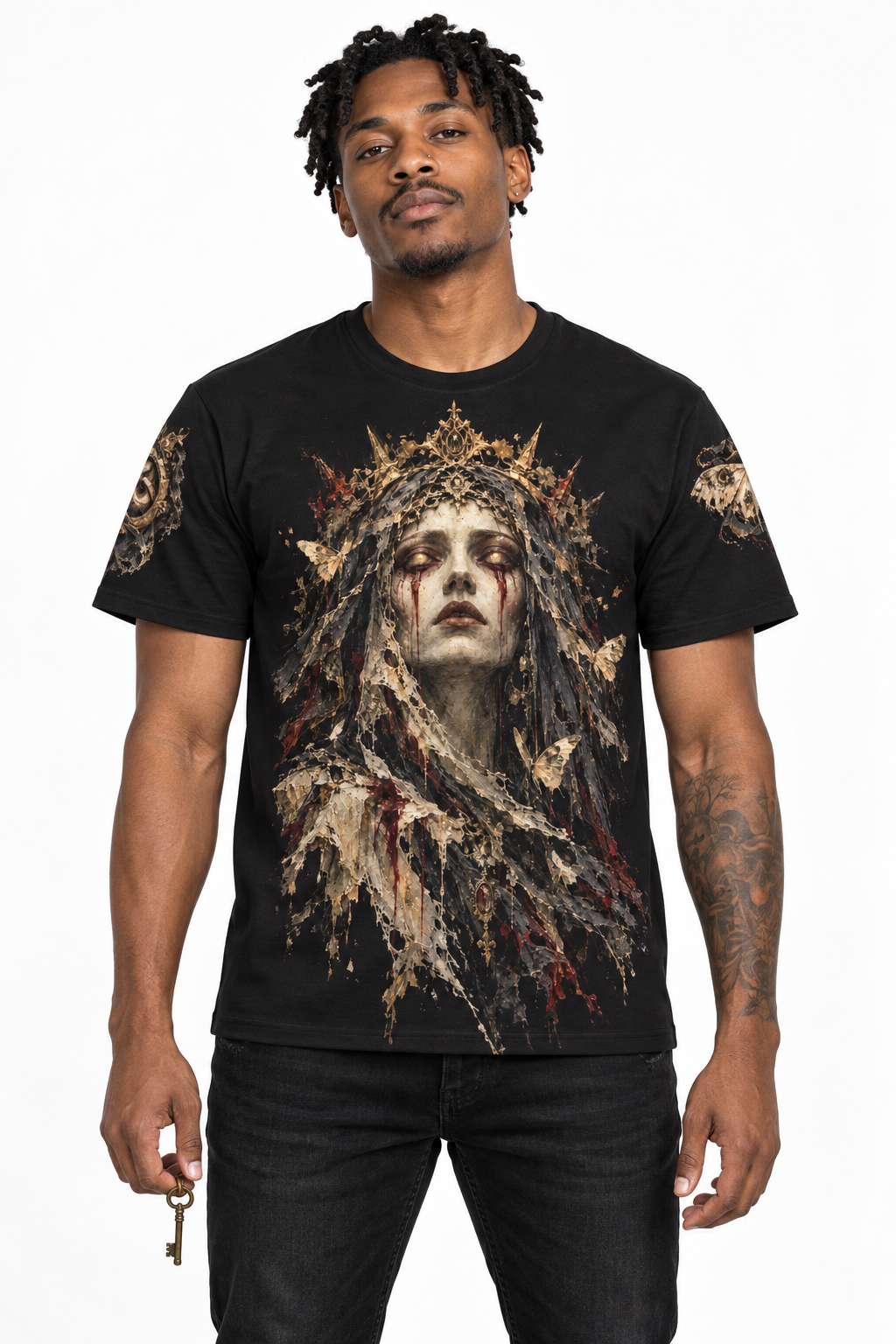 Mourning Oracle — Men's Crew Neck T-Shirt — model front