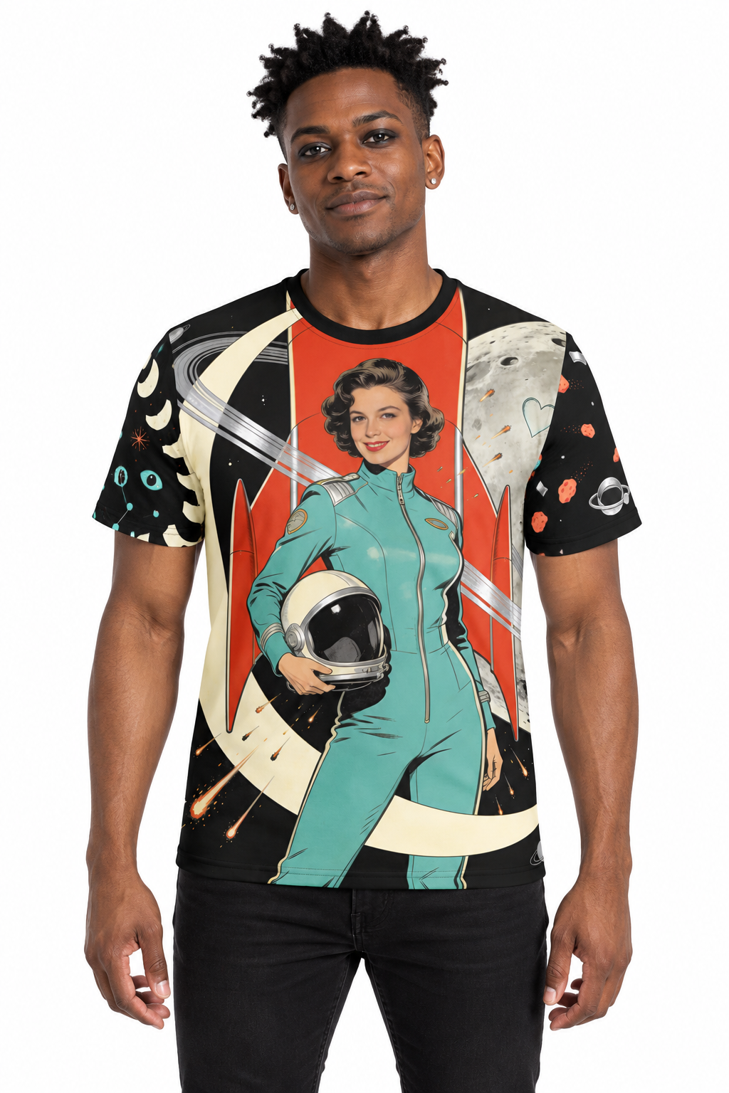The Last Kiss on Mars — Men's Crew Neck T-Shirt — model front
