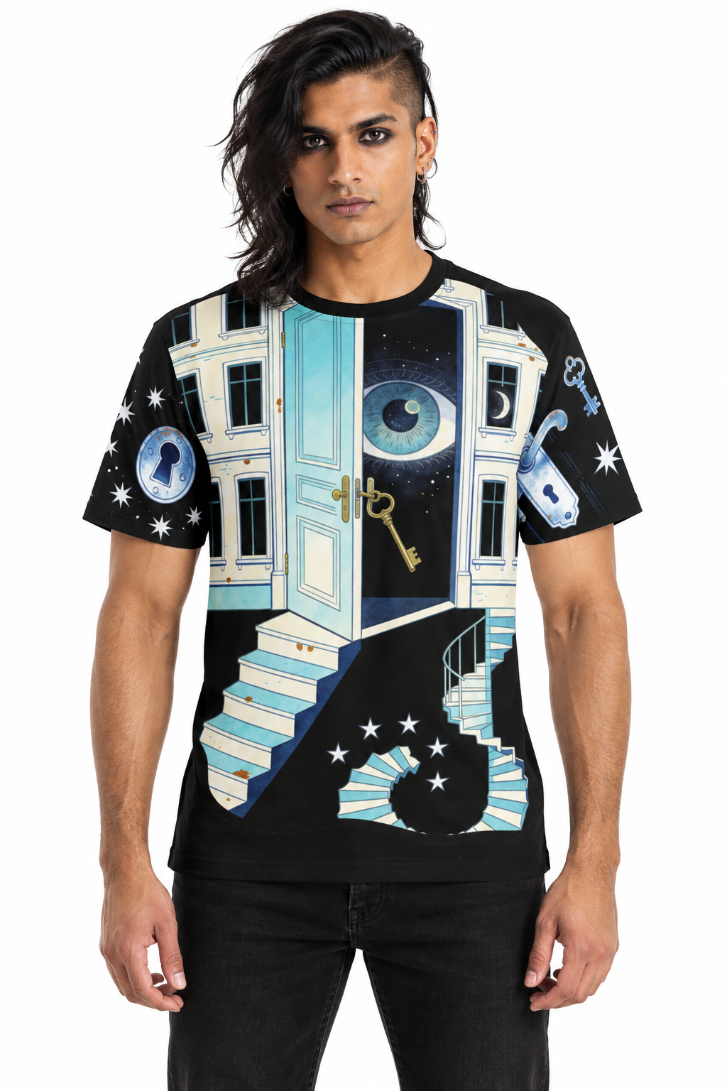 The Door at 3:13 — Men's Crew Neck T-Shirt — model front