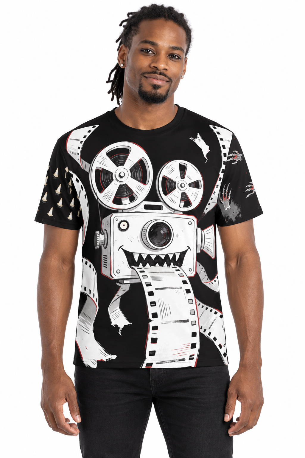 The Projectionist's Teeth — Men's Crew Neck T-Shirt — model front
