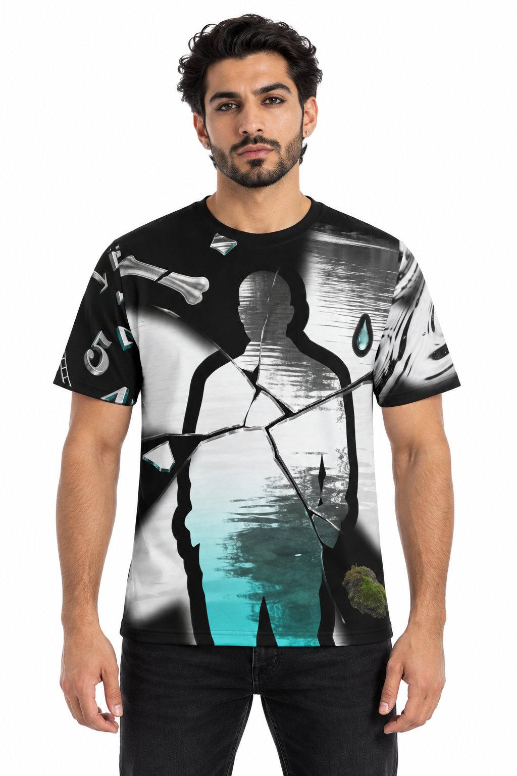 The Blackwater Double — Men's Crew Neck T-Shirt — model front