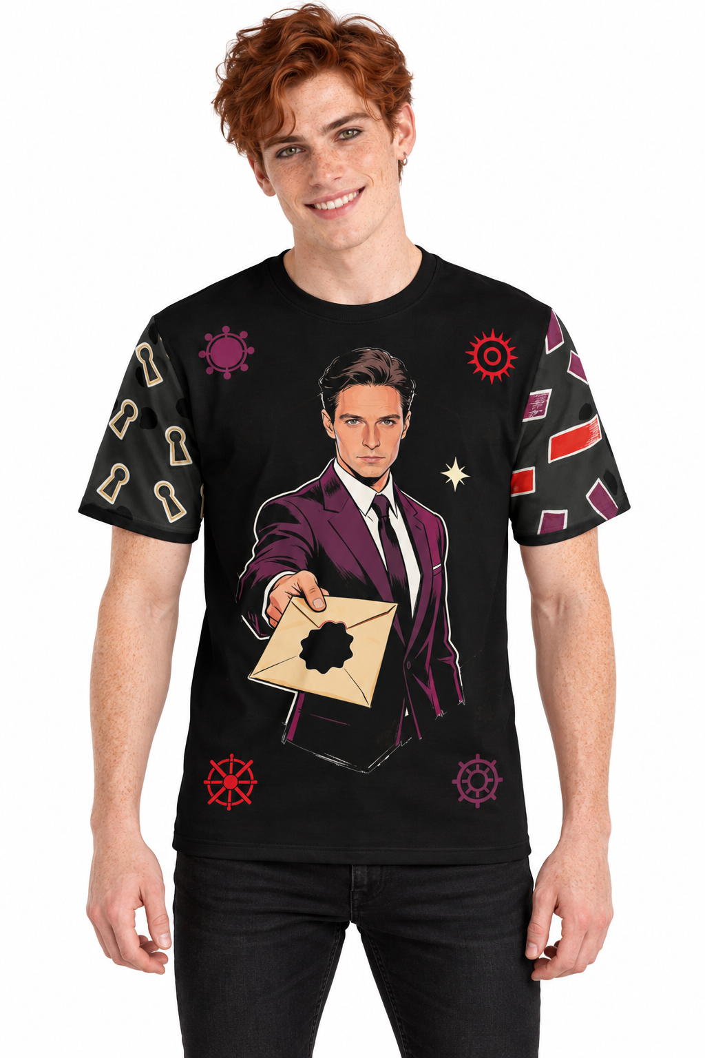Evidence of Desire — Men's Crew Neck T-Shirt — model front