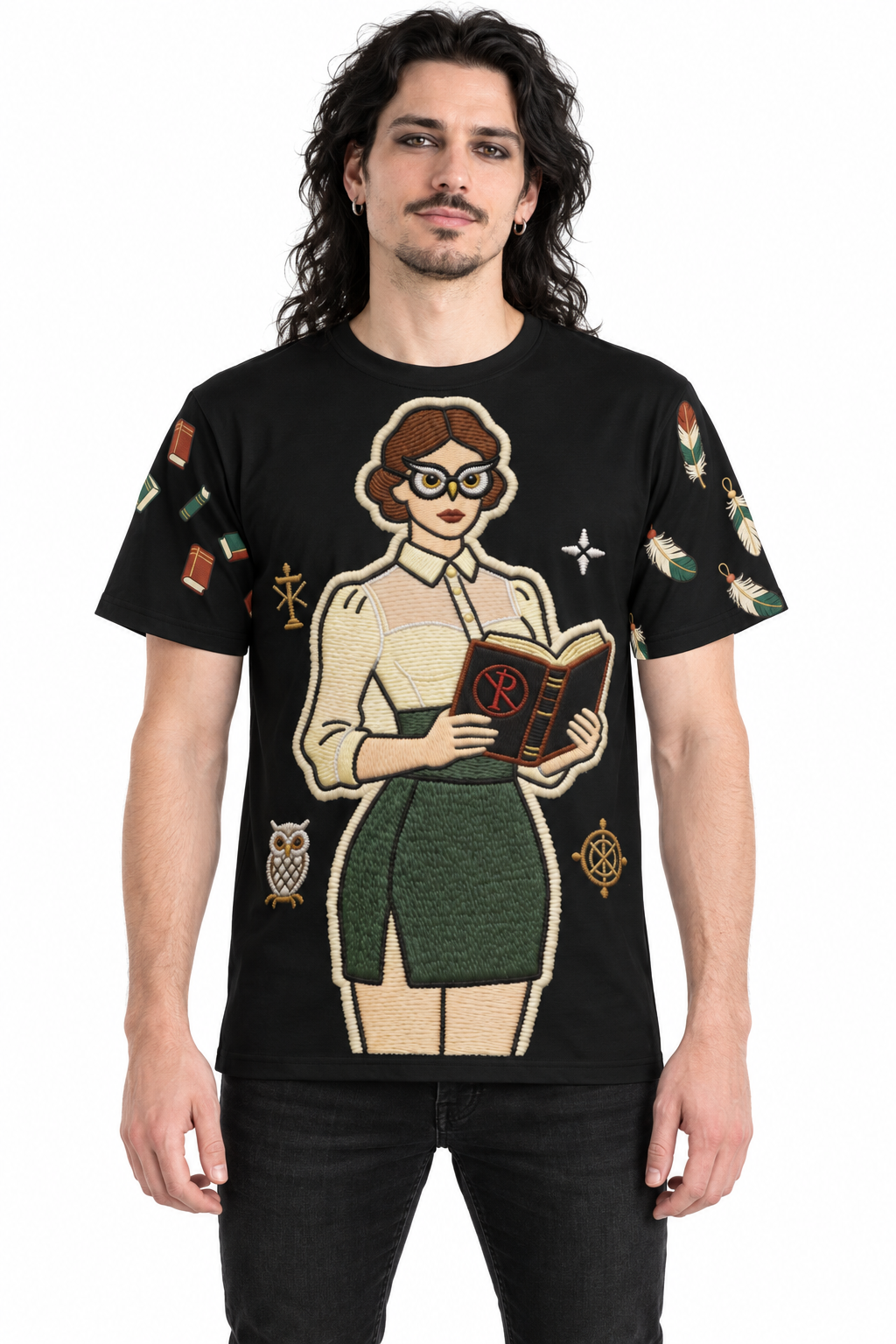 Certified Night Owl — Men's Crew Neck T-Shirt — model front