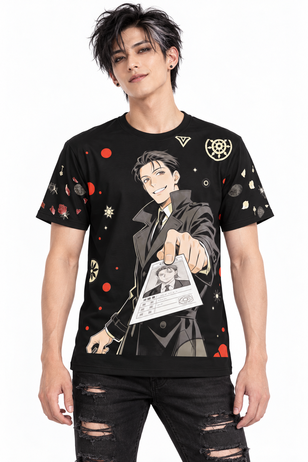 Velvet Vice Detective — Men's Crew Neck T-Shirt — model front