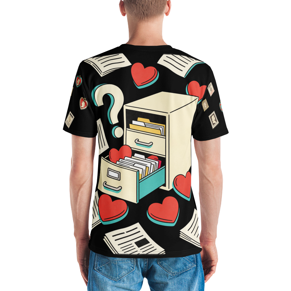 Monster Dating Bureau — Men's Crew Neck T-Shirt — model back