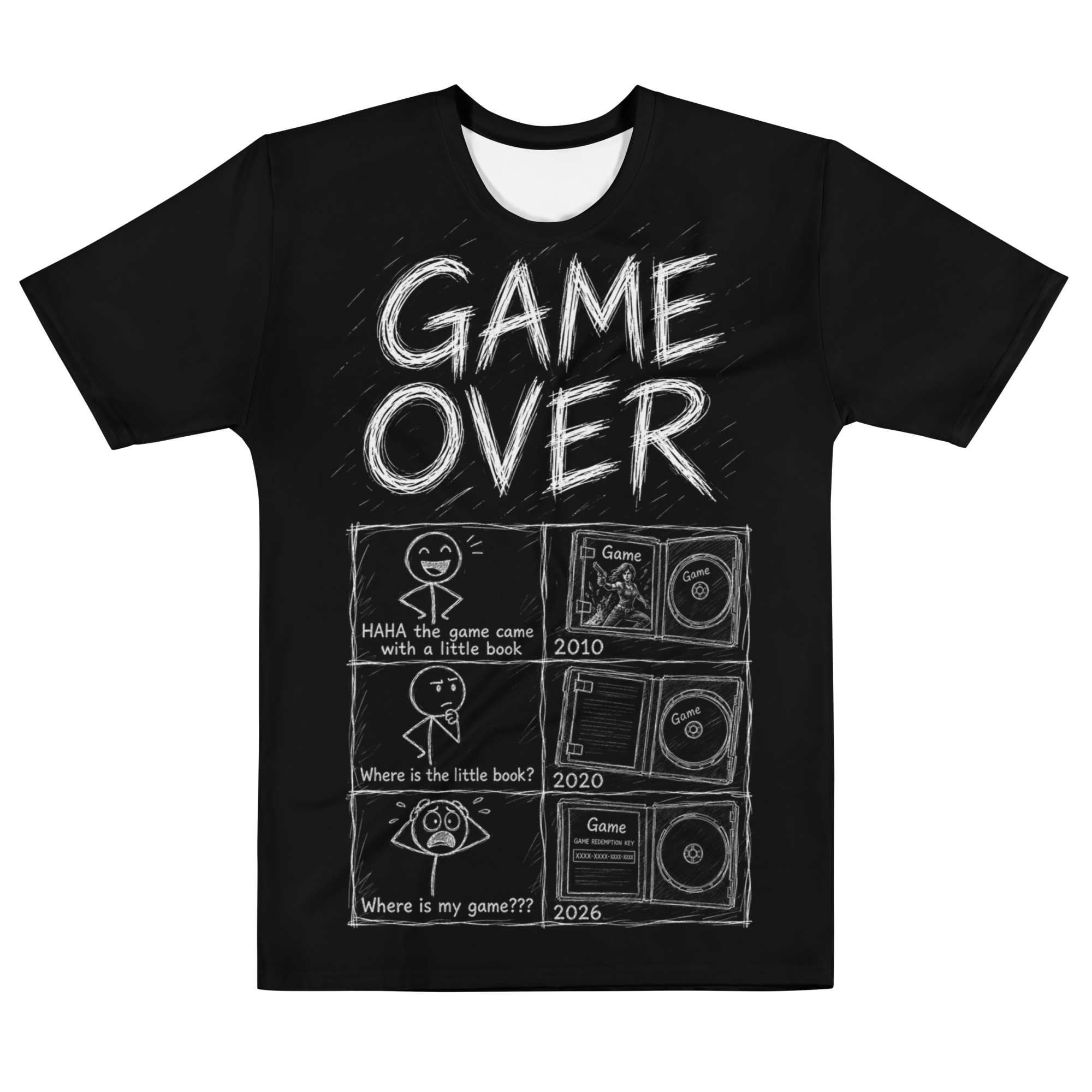 Game Over — Men's Crew Neck T-Shirt — front
