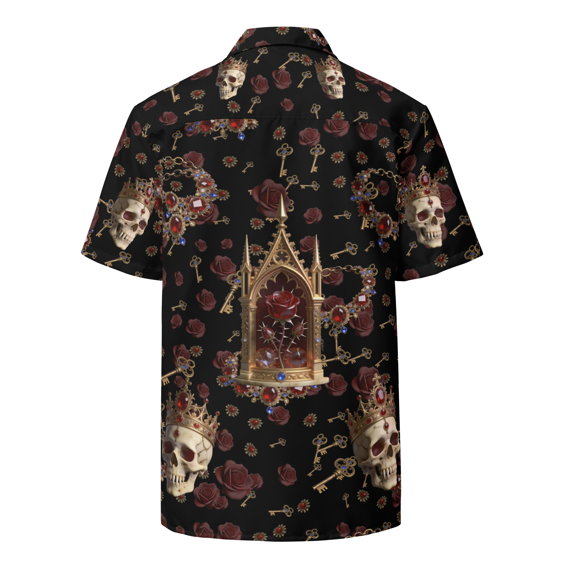 Crimson Cathedral — Unisex Button Shirt — back