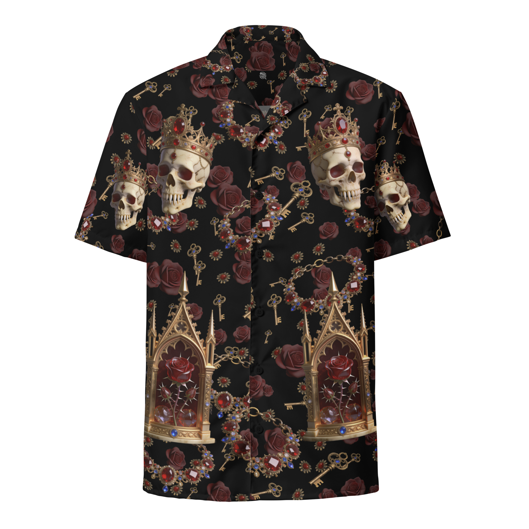 Crimson Cathedral — Unisex Button Shirt — front
