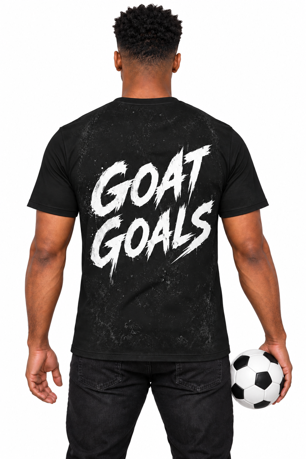 Goal Goals — Men's Crew Neck T-Shirt — model back