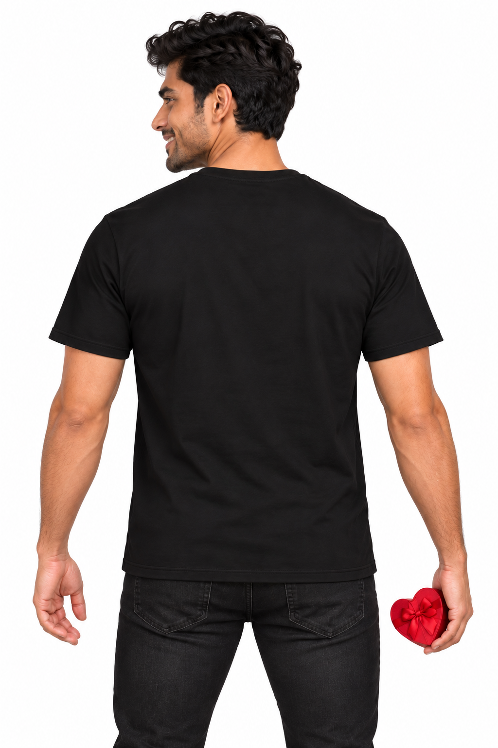 Love at First Bite — Men's Crew Neck T-Shirt — model back