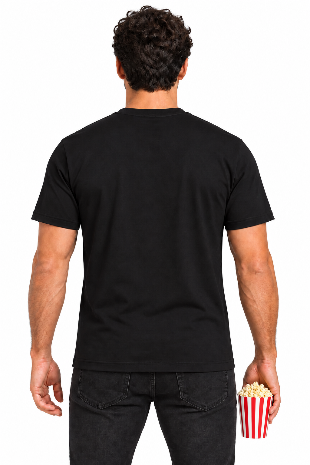 Movie Night — Men's Crew Neck T-Shirt — model back