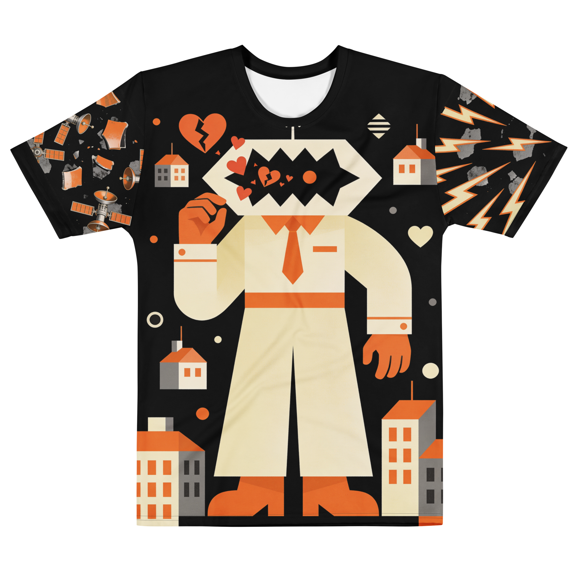 Attack of the Heartbreak Antenna — Men's Crew Neck T-Shirt — front
