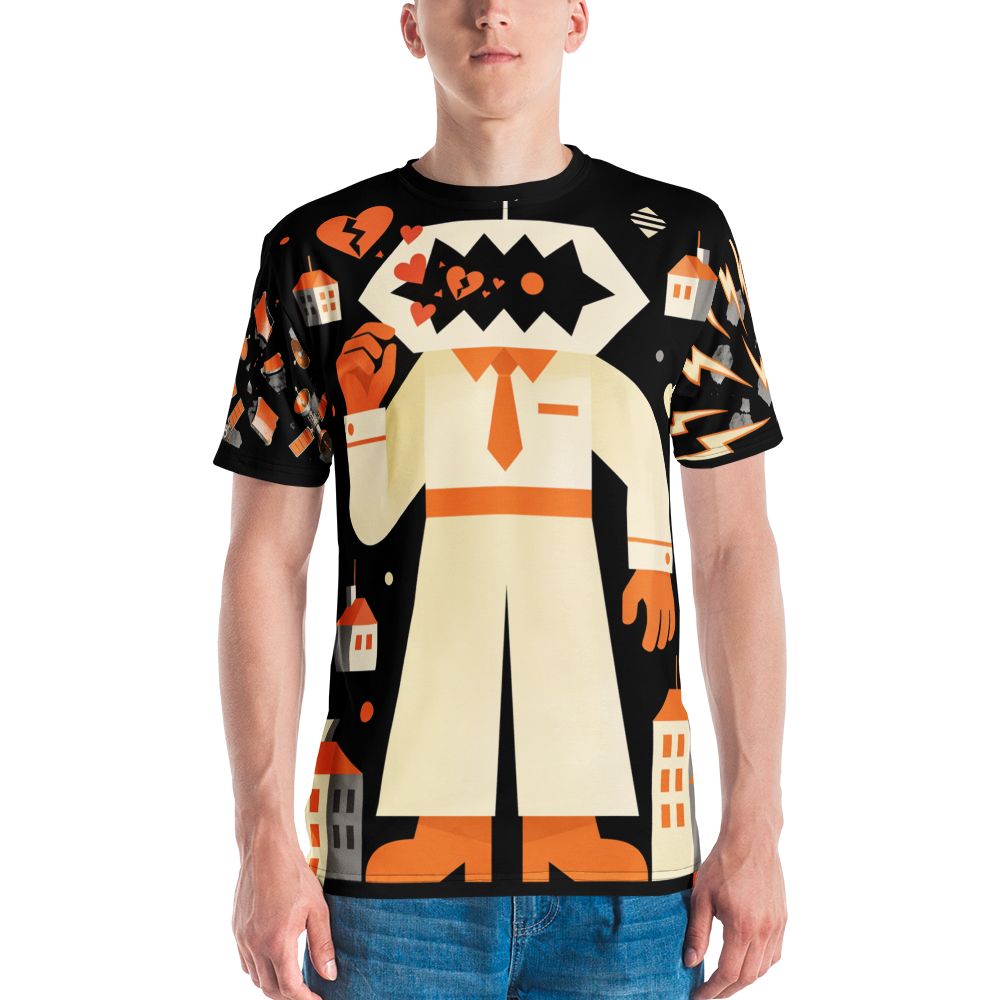 Attack of the Heartbreak Antenna — Men's Crew Neck T-Shirt — model front