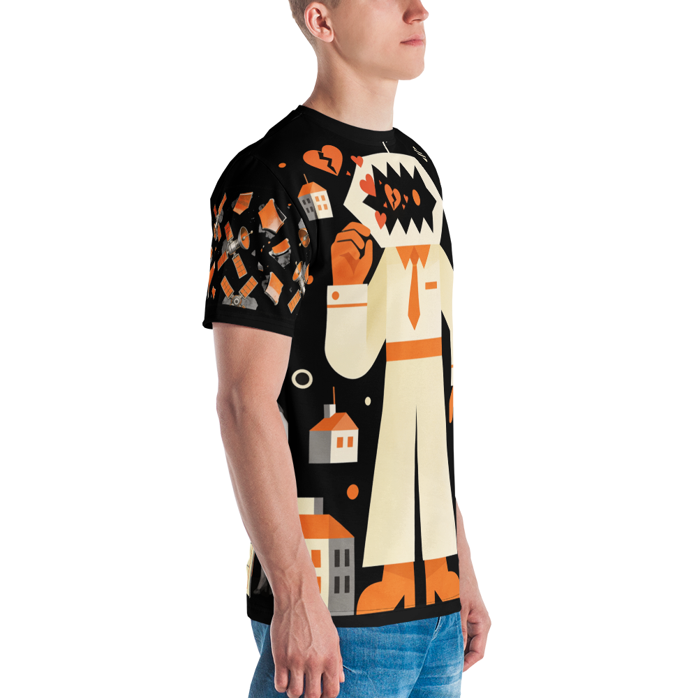 Attack of the Heartbreak Antenna — Men's Crew Neck T-Shirt — detail