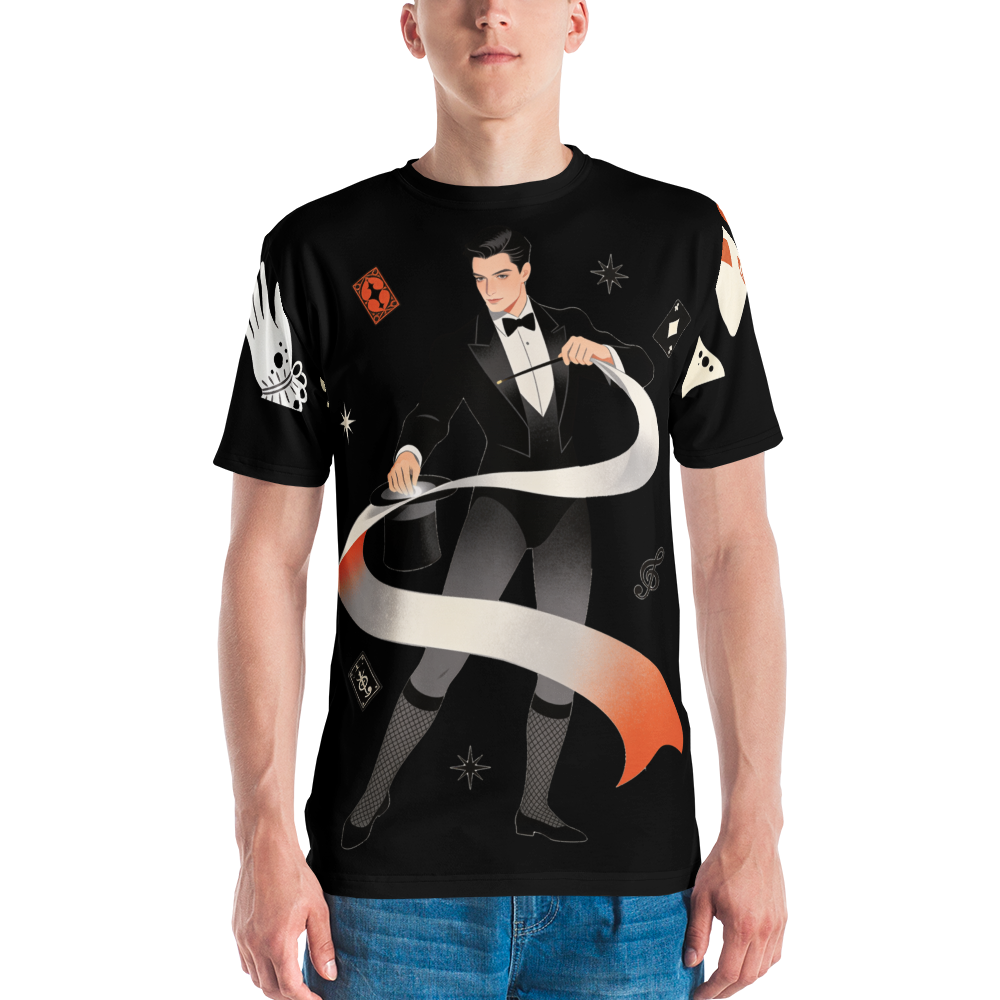 Dirty Mind, Clean Gloves — Men's Crew Neck T-Shirt — model front