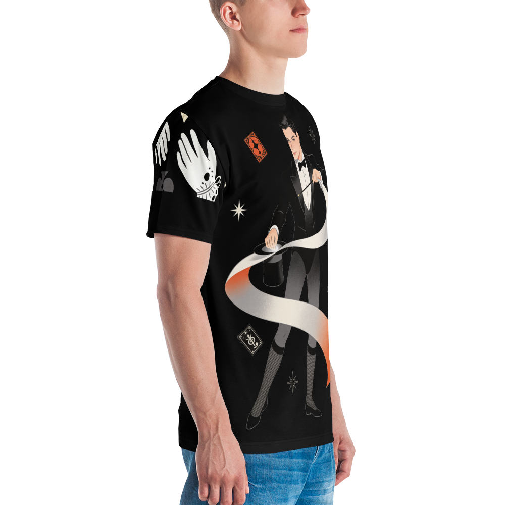 Dirty Mind, Clean Gloves — Men's Crew Neck T-Shirt — detail