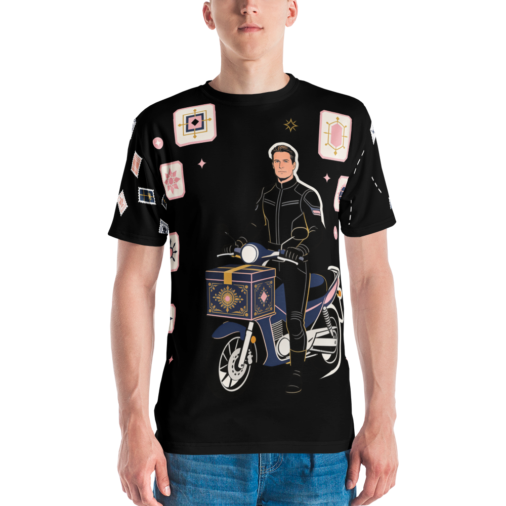 Handle with Curves — Men's Crew Neck T-Shirt — model front