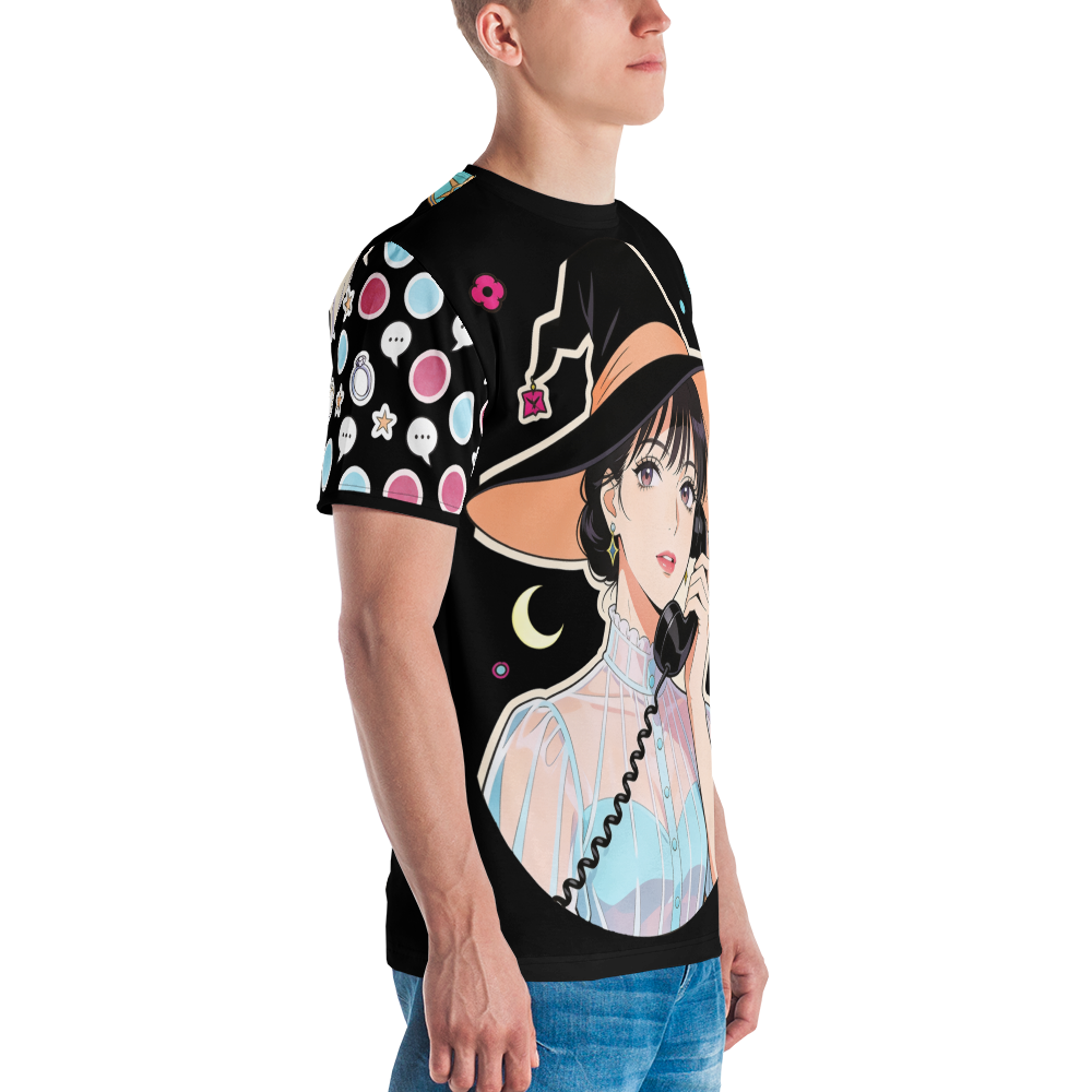 Hex Appeal Hotline — Men's Crew Neck T-Shirt — detail