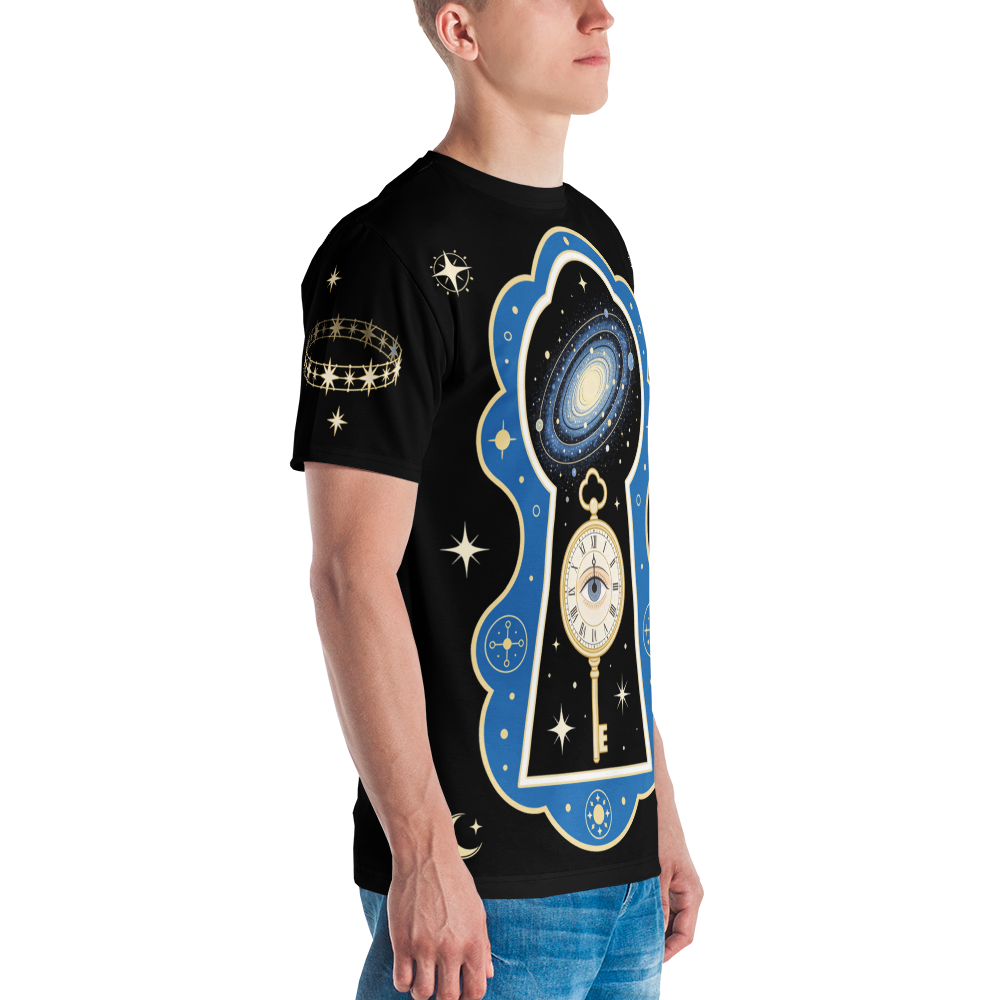 Keyhole Cosmology — Men's Crew Neck T-Shirt — detail