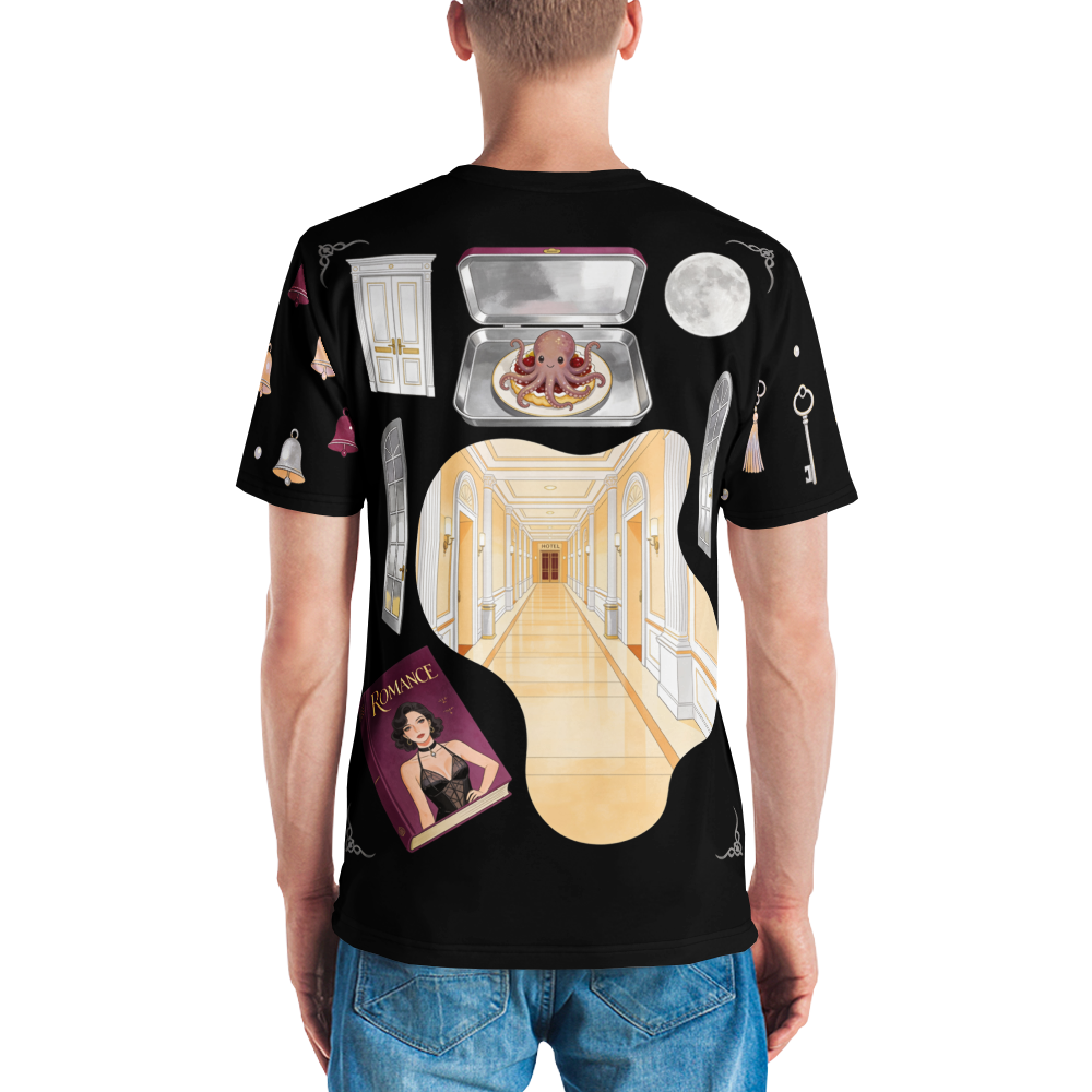 Room Service for Monsters — Men's Crew Neck T-Shirt — model back