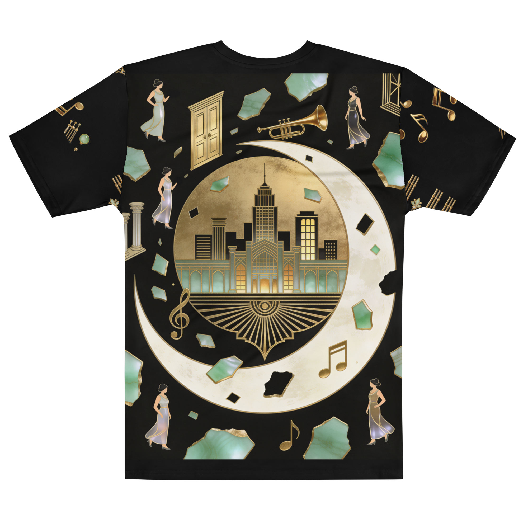 Sax and Hex — Men's Crew Neck T-Shirt — back