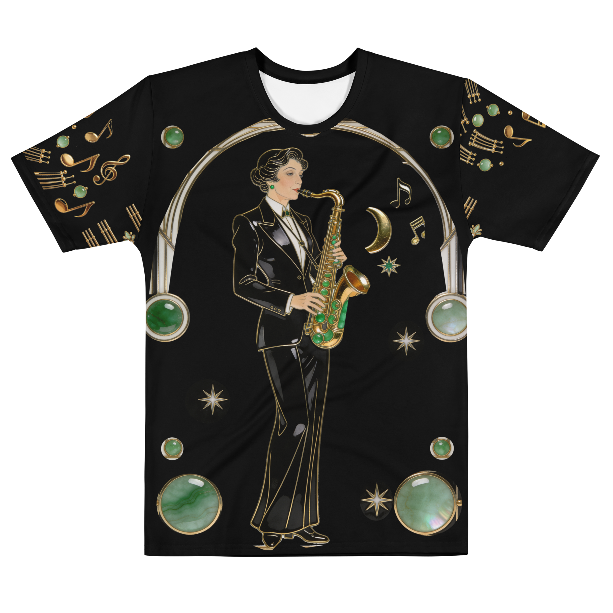 Sax and Hex — Men's Crew Neck T-Shirt — front