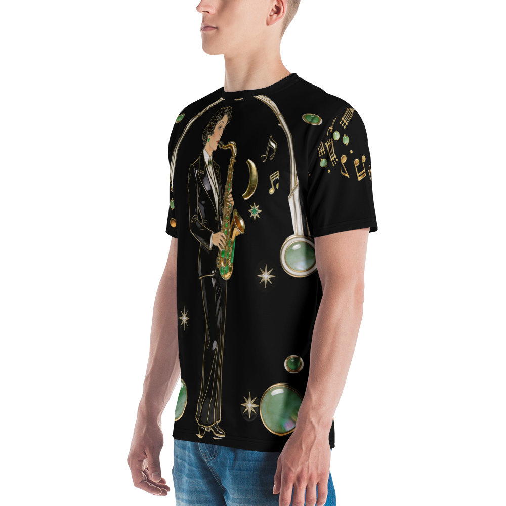 Sax and Hex — Men's Crew Neck T-Shirt — detail