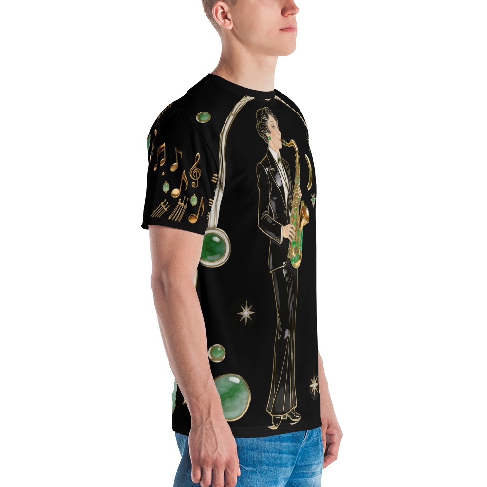 Sax and Hex — Men's Crew Neck T-Shirt — detail