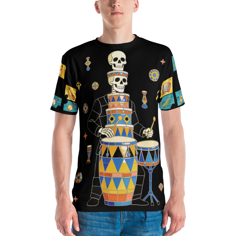 Sugar Skull Soundcheck — Men's Crew Neck T-Shirt — model front