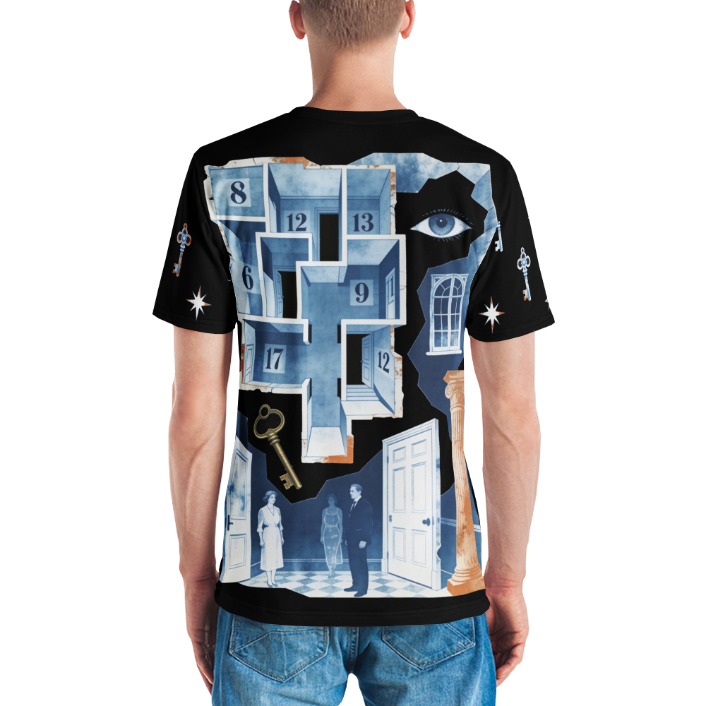 The Door at 3:13 — Men's Crew Neck T-Shirt — model back