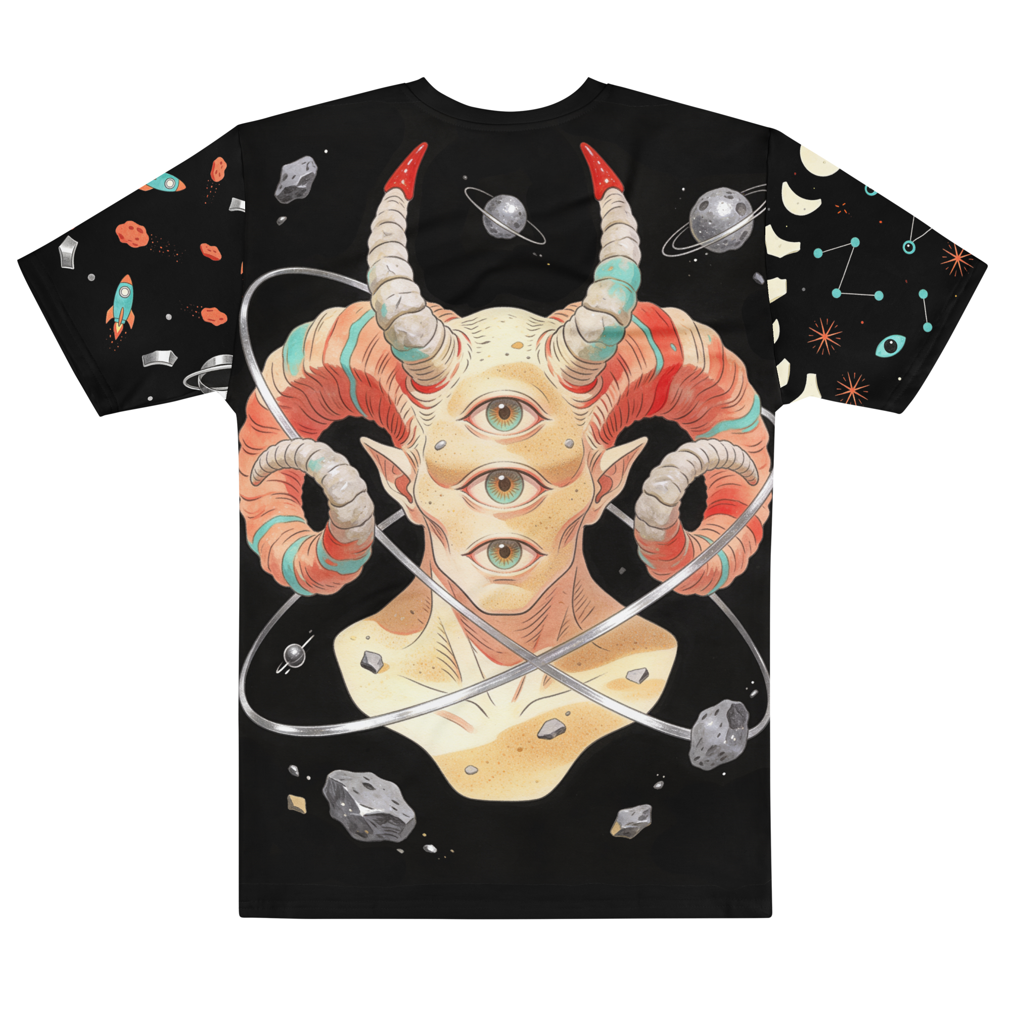 The Last Kiss on Mars — Men's Crew Neck T-Shirt — back