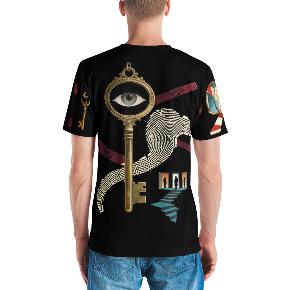 The Velvet Alibi — Men's Crew Neck T-Shirt — model back
