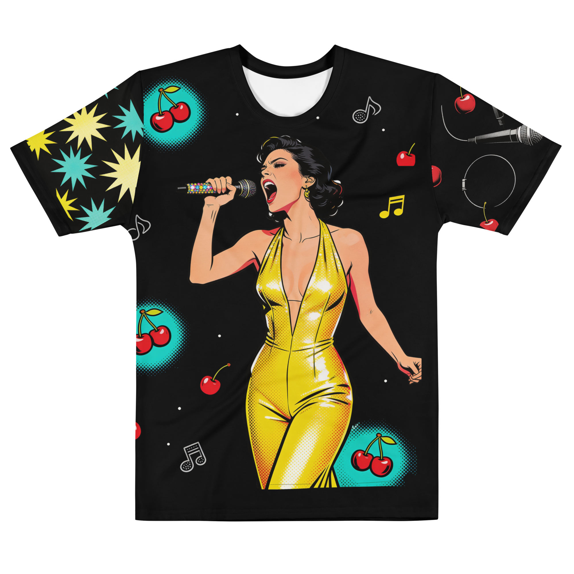 Velvet Riot Karaoke — Men's Crew Neck T-Shirt — front