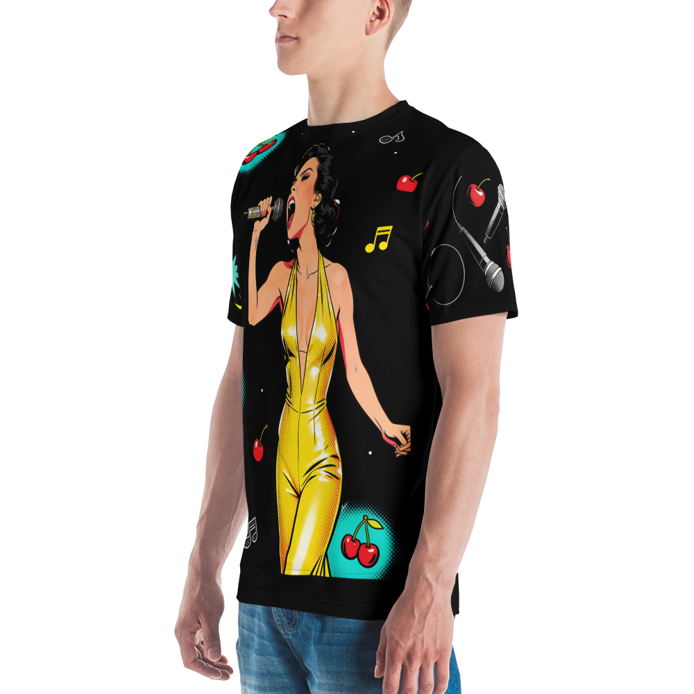 Velvet Riot Karaoke — Men's Crew Neck T-Shirt — detail