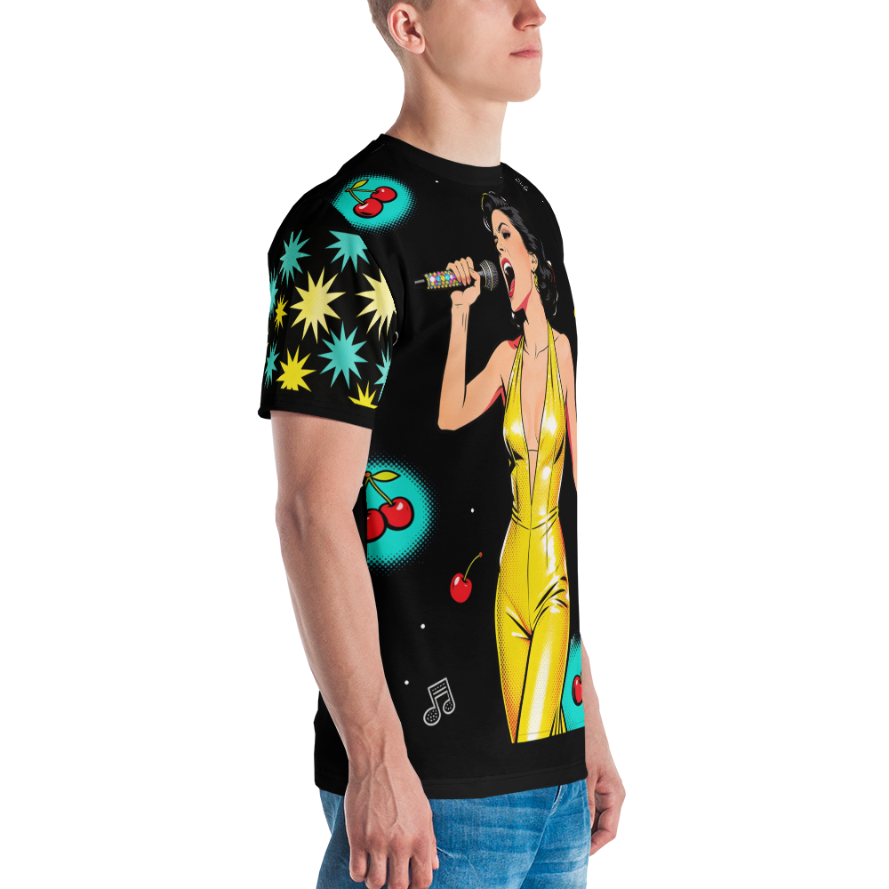 Velvet Riot Karaoke — Men's Crew Neck T-Shirt — detail