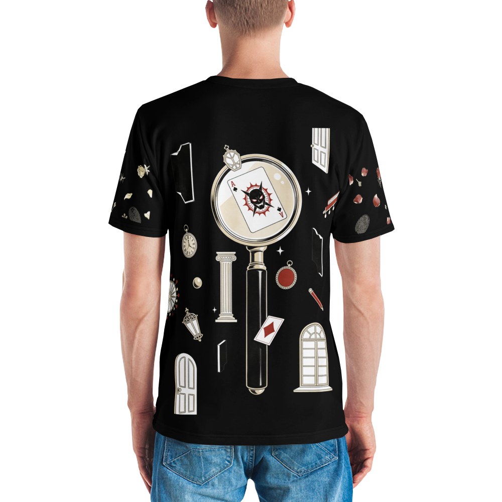 Velvet Vice Detective — Men's Crew Neck T-Shirt — model back