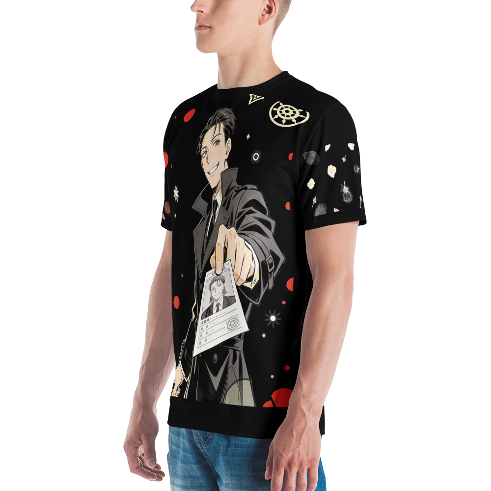 Velvet Vice Detective — Men's Crew Neck T-Shirt — detail