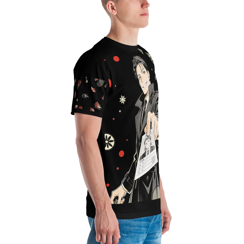 Velvet Vice Detective — Men's Crew Neck T-Shirt — detail