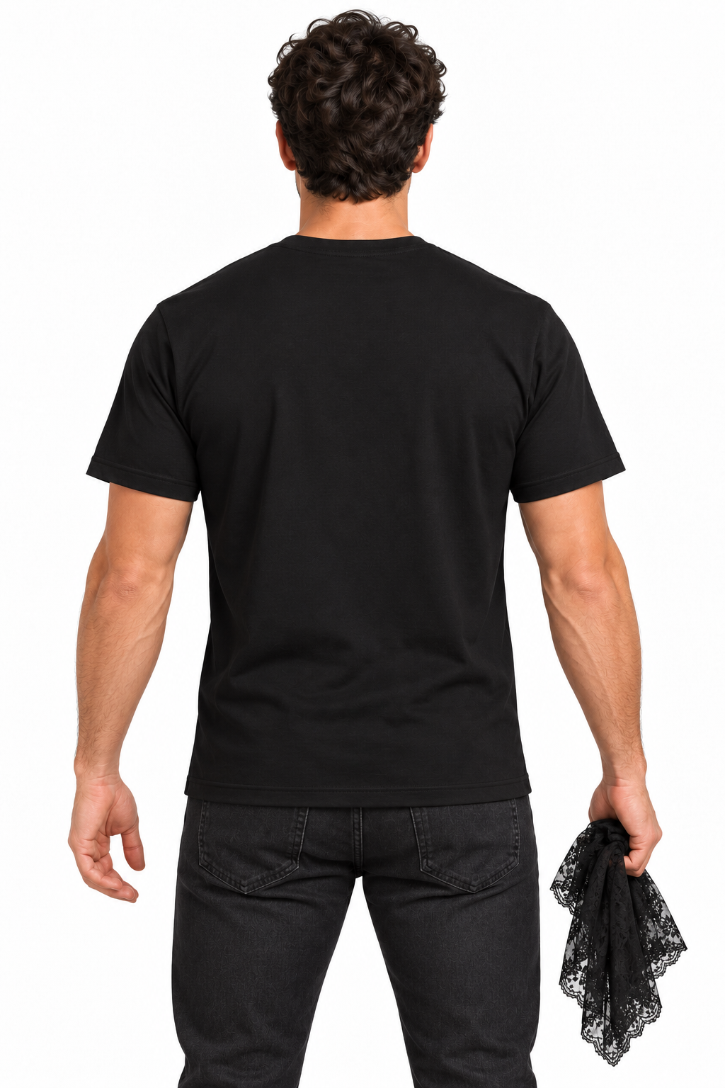 Veil Yeah — Men's Crew Neck T-Shirt — model back